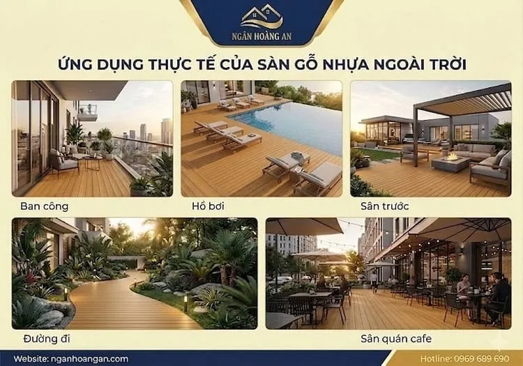 Ứng Dụng Thực Tế Sàn Gỗ Nhựa Ngoài Trời Hwood HW145K25 Wood